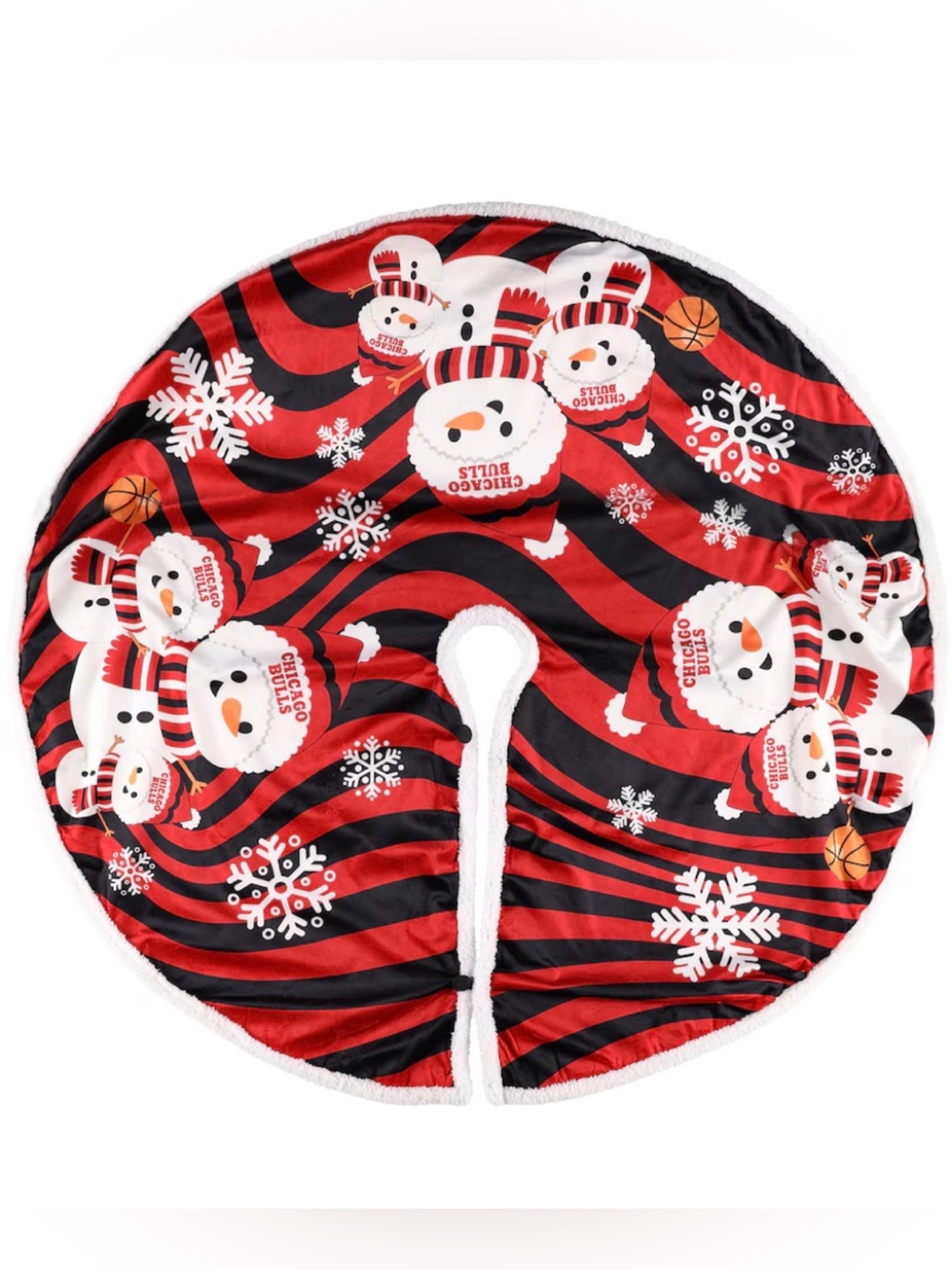 New Chicago Bulls snowman tree skirt